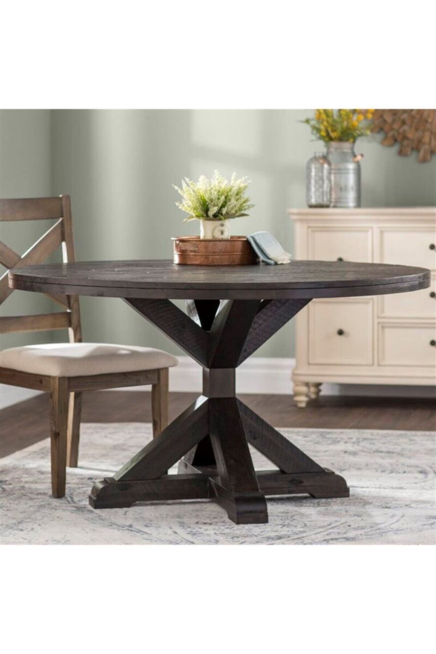 Amber Masif Yuvarlak Masa