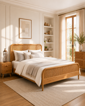 Royal Rattan Meşe Karyola