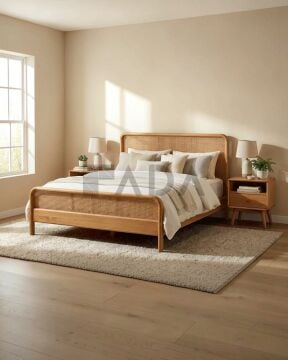 Royal Rattan Meşe Karyola