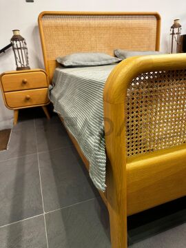 Royal Rattan Meşe Karyola